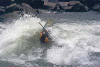 Getting to grips with the first rapid on the lower Mishualli...